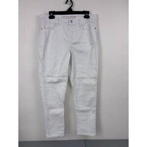 Soft Surroundings medium white silver "on the prowl" slimming tummy control pant